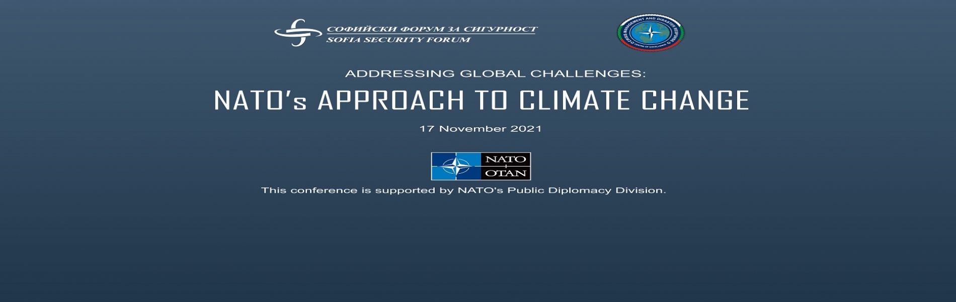International Conference Addressing global challenges: NATO′S approach to climate change, 17 November 2021